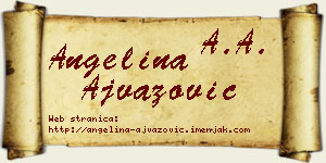 Angelina Ajvazović vizit kartica